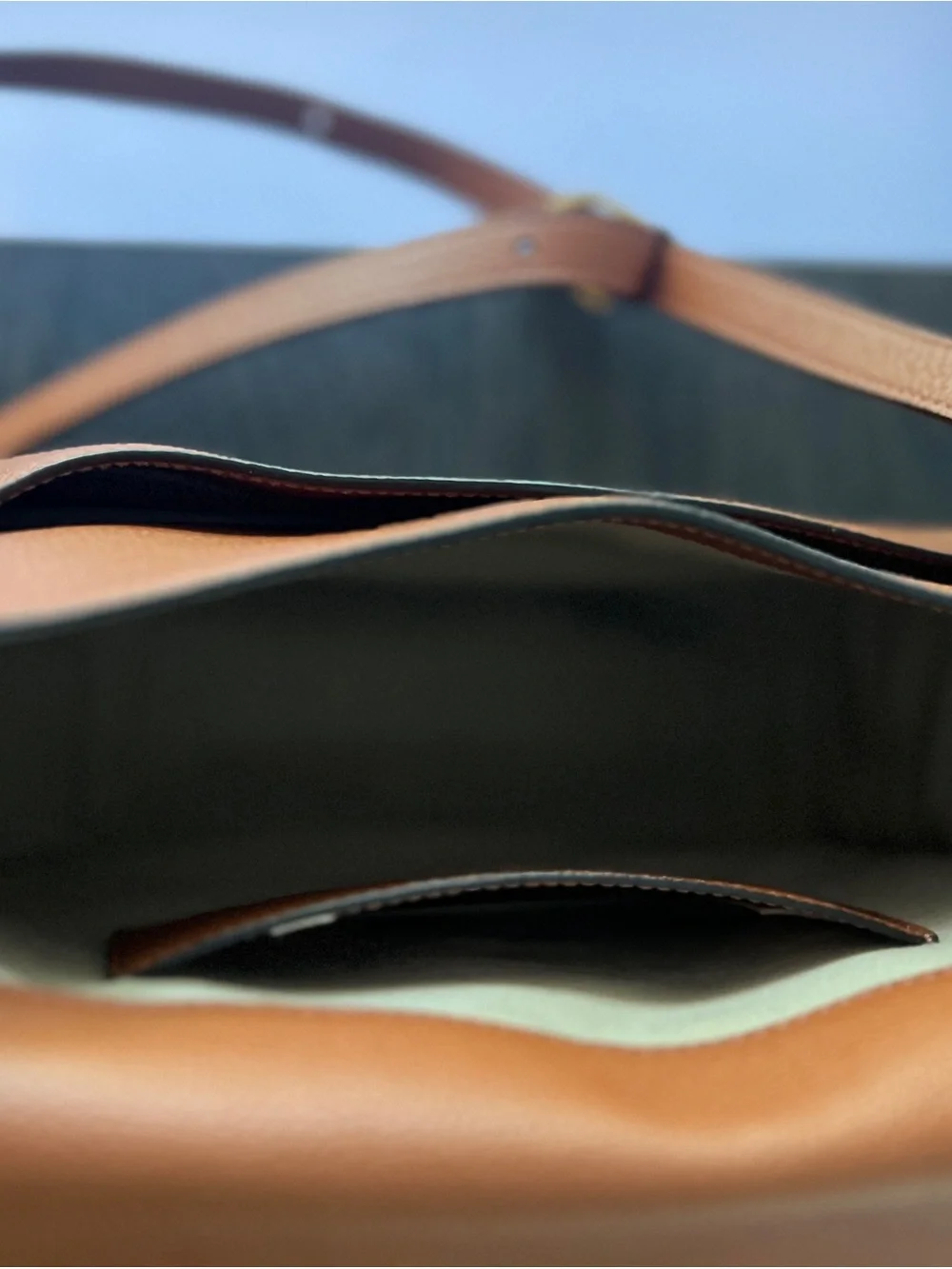 Chloe Saddle Crossbody in Cognac Brown with Gold Hardware